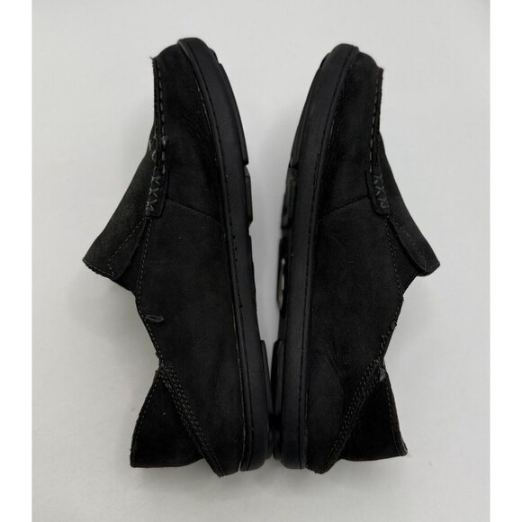 Olukai Moloa Boys Youth‎ Black Leather Slip On Casual Loafers Size 4 See Photos - Picture 6 of 10